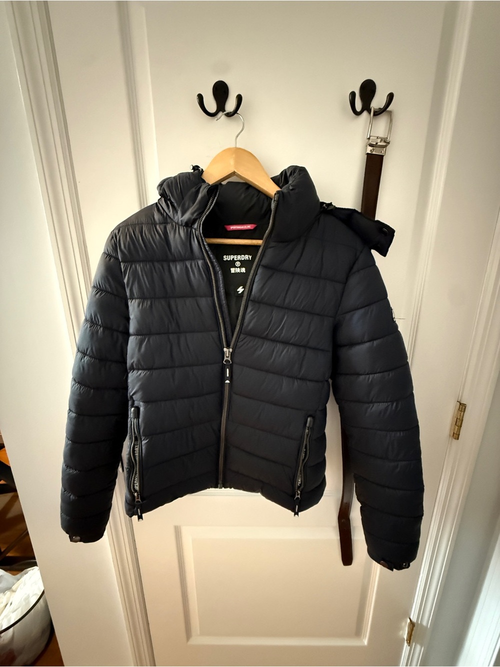 Superdry Kids Quilted Puffer Jacket in Black